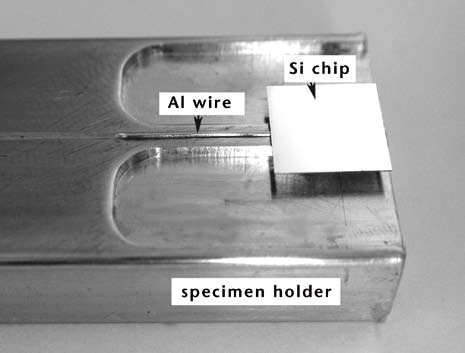 Typical wire-bond specimen prepared for test.