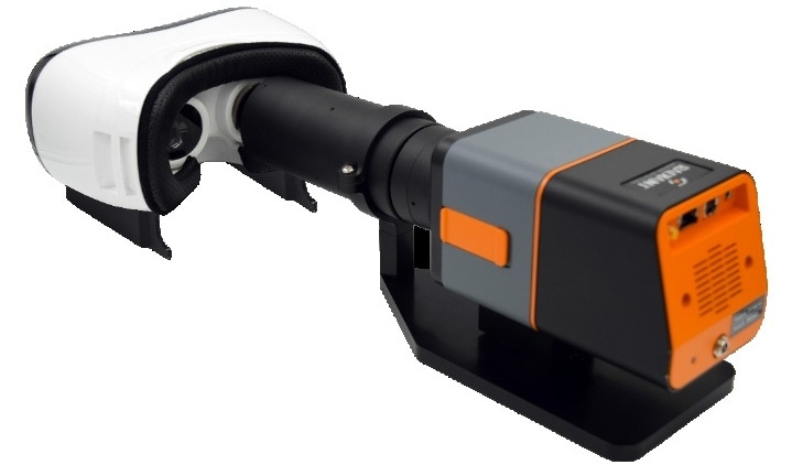 A NED measurement system positioned within the headset at the same location as the human eye can accurately capture the display FOV as it is meant to be seen by the device user.