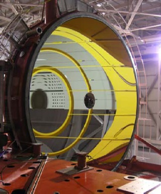 Measurement of large optics, such as this 8-meter primary mirror for the Large Binocular Telescope Observatory, requires metrology systems that can function despite vibration, turbulence and other challenges.