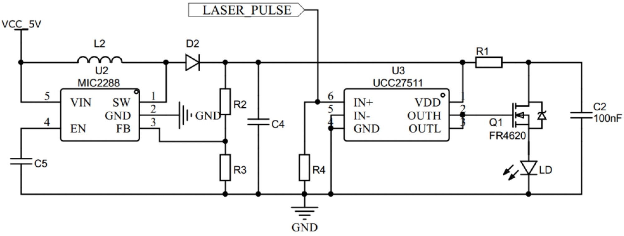Laser drive circuit.