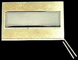 Example of a fiber optic spectroscopy sensor overcoated with GdO phosphor