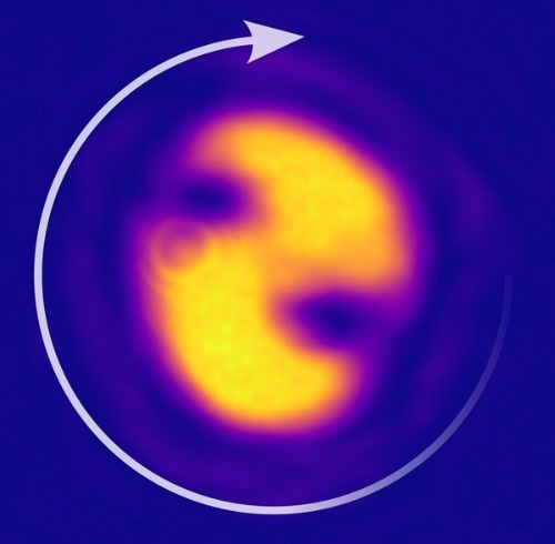 Rotation of Exciton–Polariton Condensates Using Laser Beams